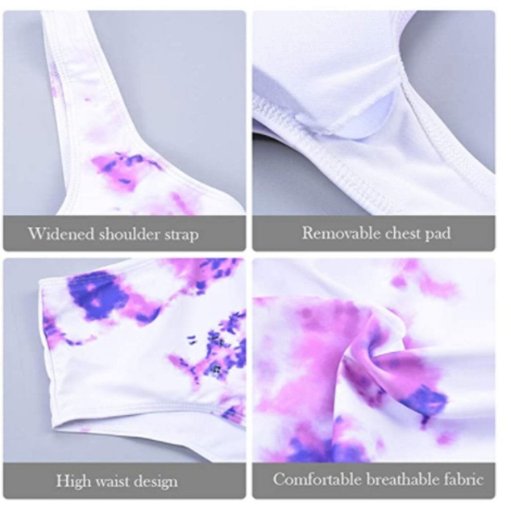 Brilliant Splash Orchid Two Piece Sporty Bikini - Picture 4 of 7